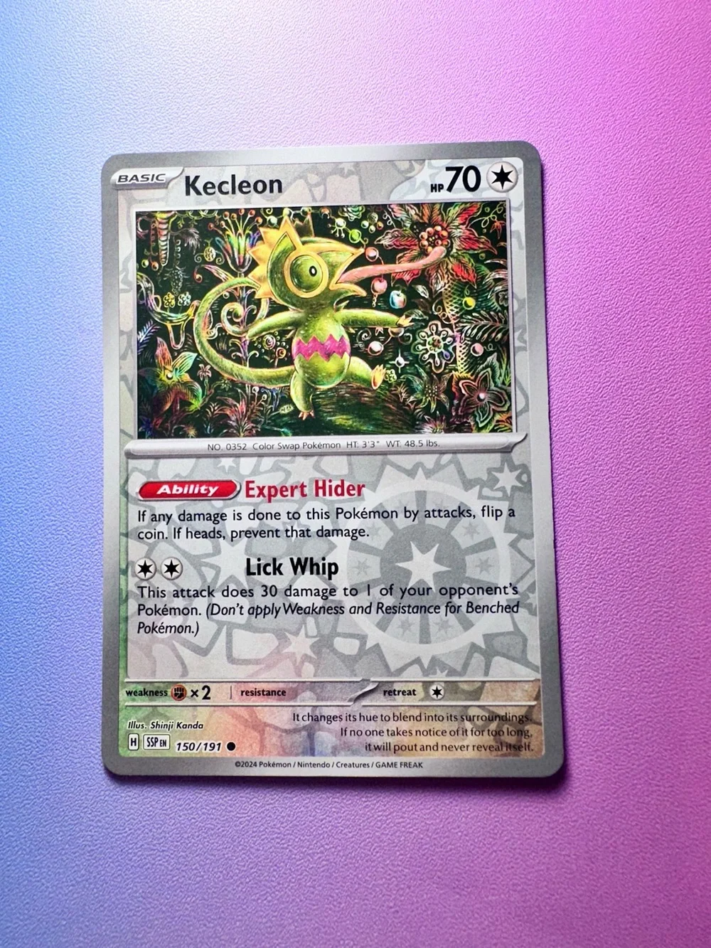 kecleon [reverse holo] - 150/191 (common) — pokémon: surging sparks